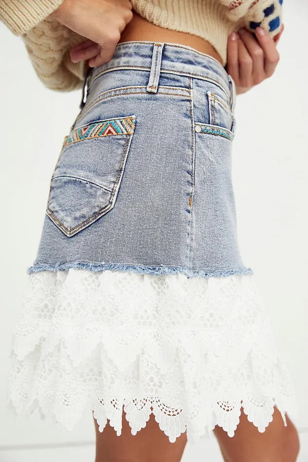 Women Skirts Free People Juliette Skirt Tucson Lace