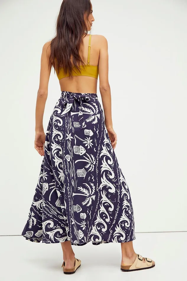 Women Skirts Free People L039espadon Skirt Blue Seashore