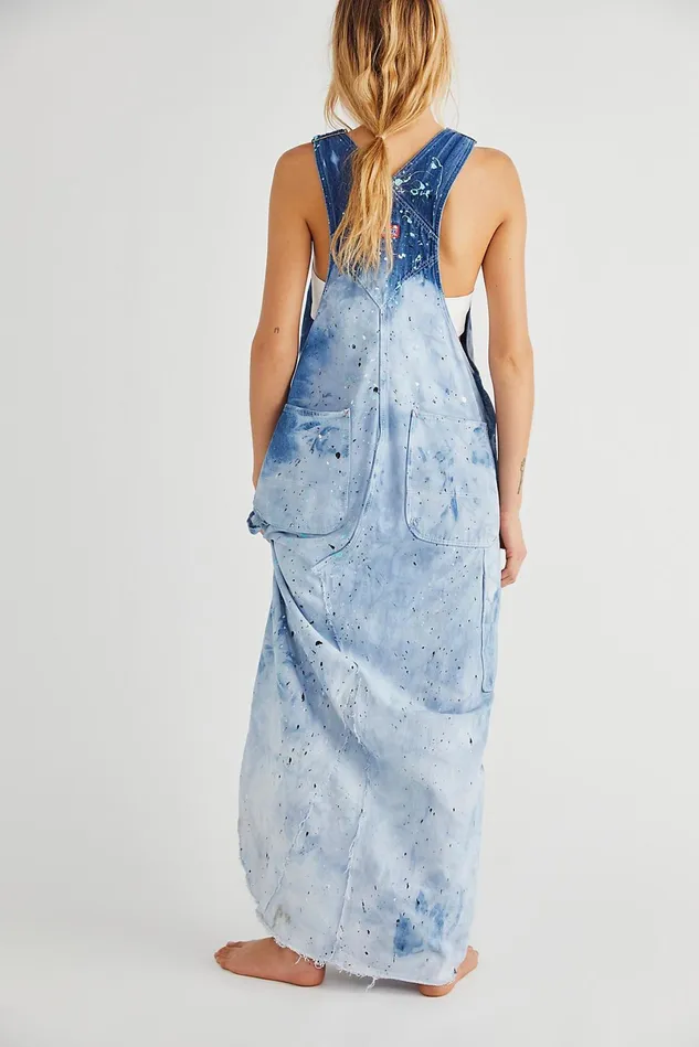 Women Skirts Free People Tricia Fix Funky Long Skirtall Indigo Bone