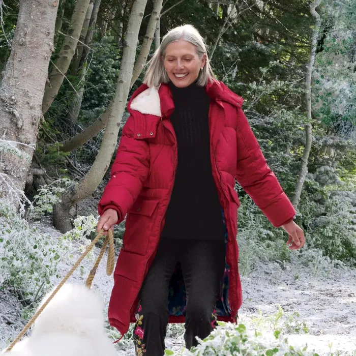 Women Snowdrift Puffer Coat Haute Red Sundance Catalog Jackets and Coats