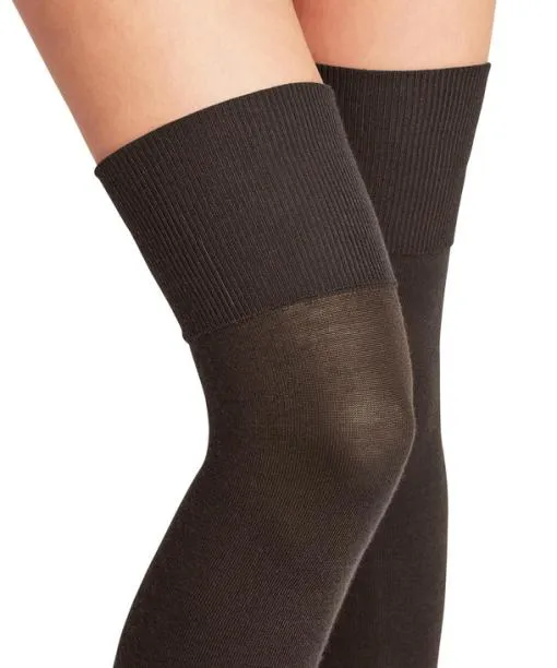 Women Softmerino Women Overknees Dark Brown FALKE Knee High Socks