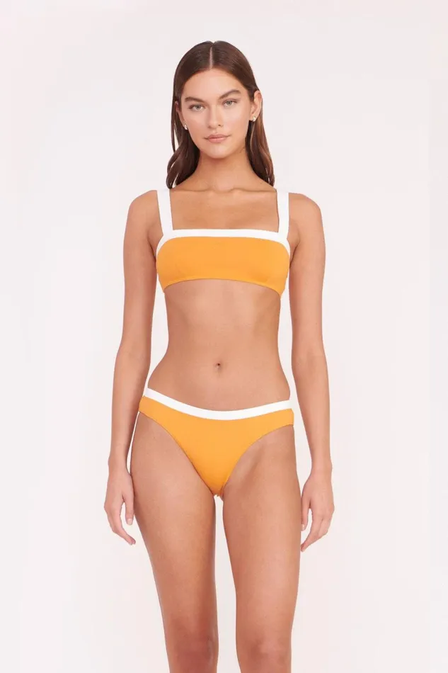 Women STAUD Bikinis LIV BIKINI TOP NECTARINE WHITE