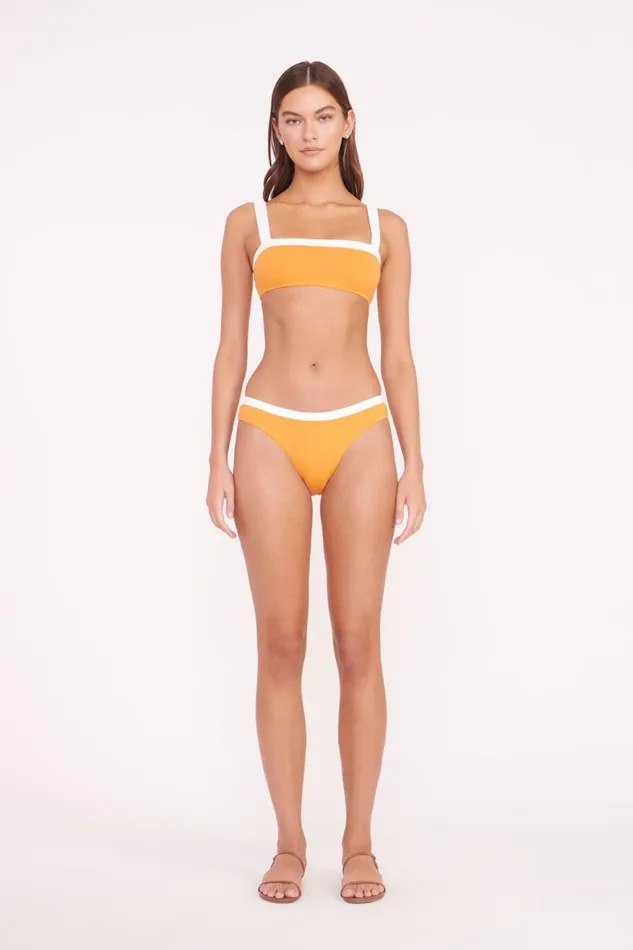 Women STAUD Bikinis LIV BIKINI TOP NECTARINE WHITE Women STAUD Bikinis LIV BIKINI TOP NECTARINE WHITE