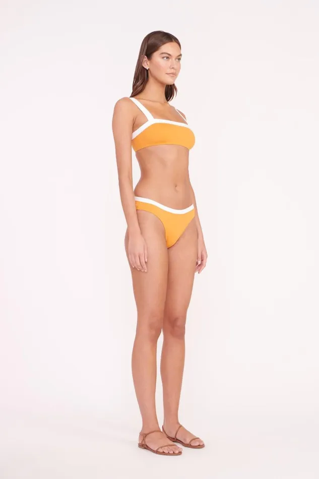 Women STAUD Bikinis LIV BIKINI TOP NECTARINE WHITE Women STAUD Bikinis LIV BIKINI TOP NECTARINE WHITE
