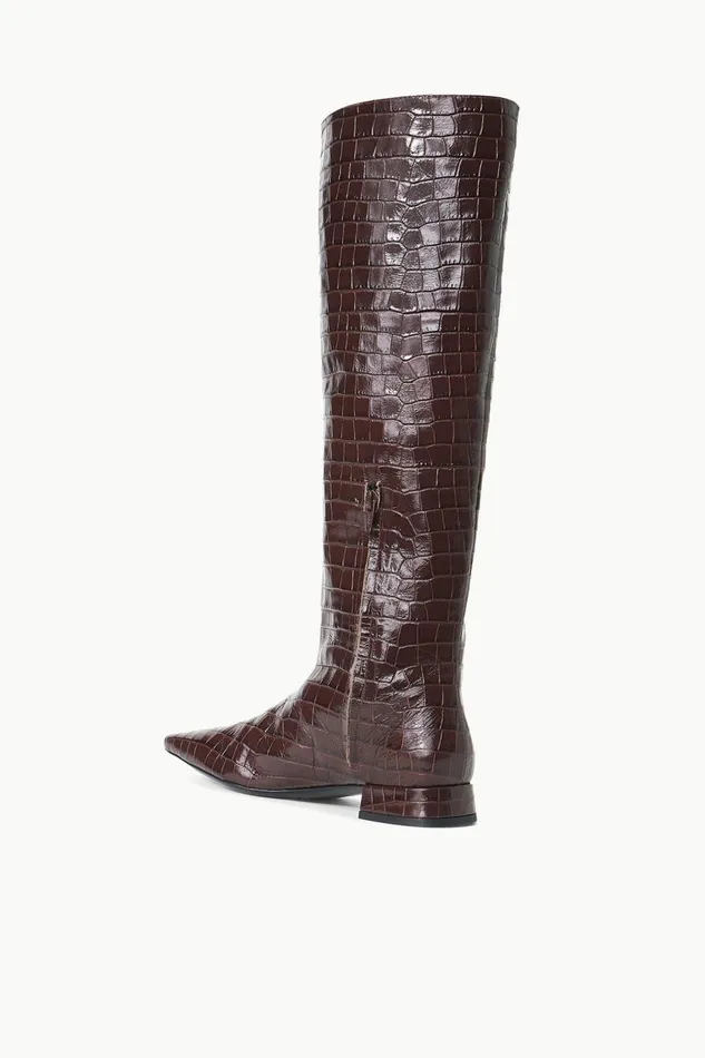 Women STAUD Boots OLGA BOOT ESPRESSO CROC EMBOSSED Women STAUD Boots OLGA BOOT ESPRESSO CROC EMBOSSED