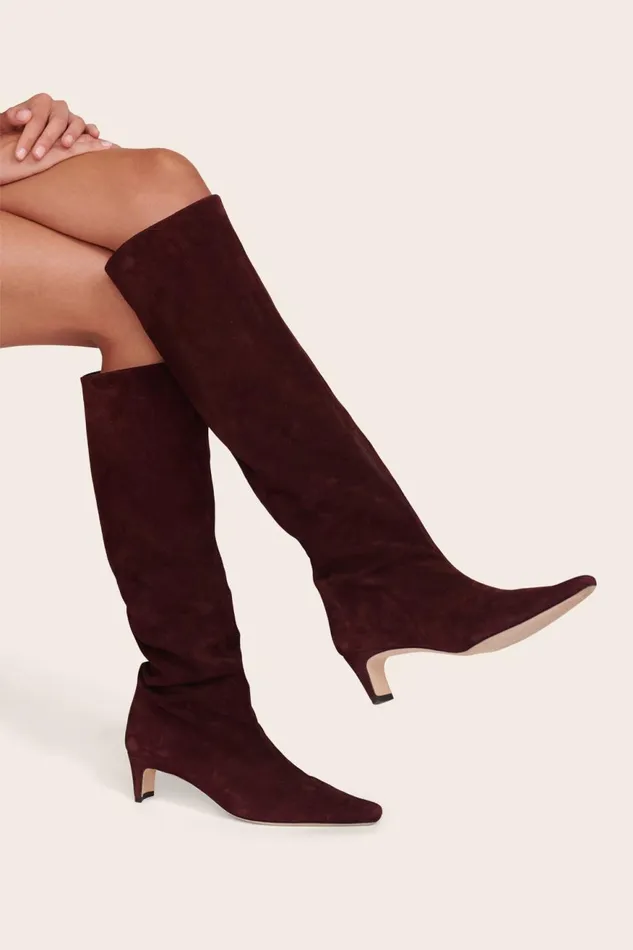 Women STAUD Boots WALLY BOOT PLUM SUEDE