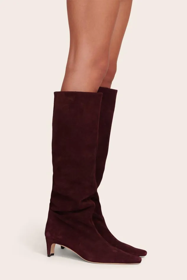 Women STAUD Boots WALLY BOOT PLUM SUEDE