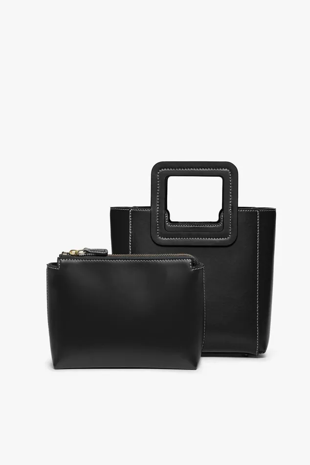 Women STAUD Crossbody MINI SHIRLEY LEATHER BAG BLACK