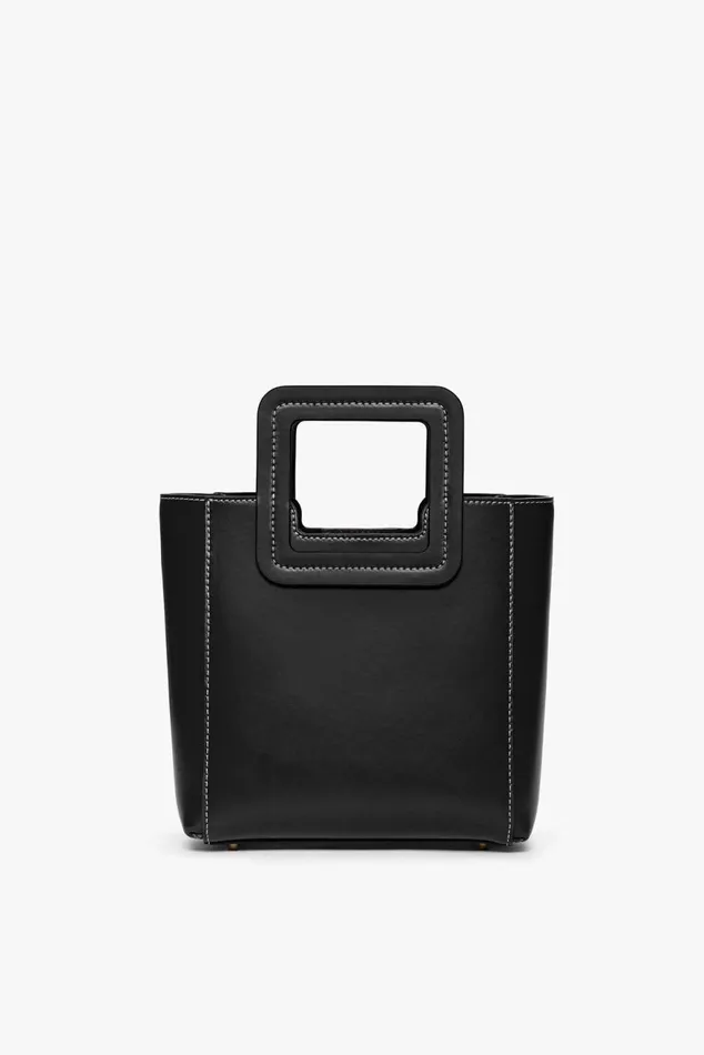 Women STAUD Crossbody MINI SHIRLEY LEATHER BAG BLACK