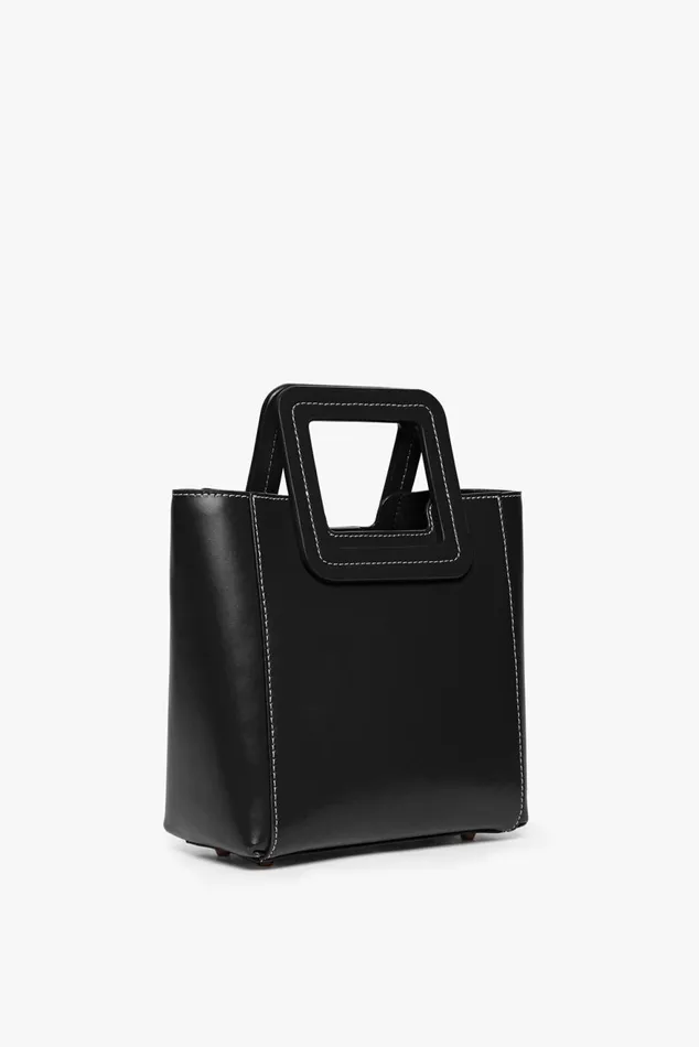 Women STAUD Crossbody MINI SHIRLEY LEATHER BAG BLACK