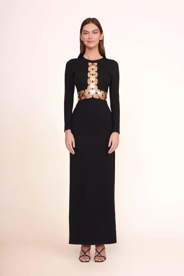 Women STAUD Dresses DELPHINE DRESS BLACK