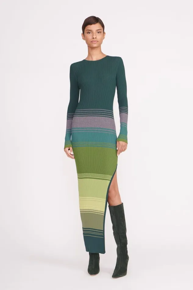 Women STAUD Dresses EDNA DRESS PINE FOREST
