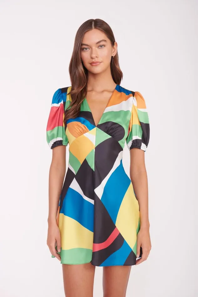 Women STAUD Dresses MINI MILLA DRESS MARBLE WAVE