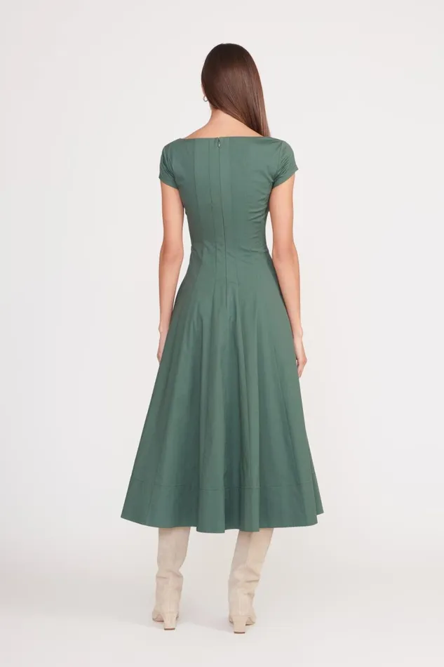 Women STAUD Dresses SHORT SLEEVE WELLS DRESS PINE Women STAUD Dresses SHORT SLEEVE WELLS DRESS PINE
