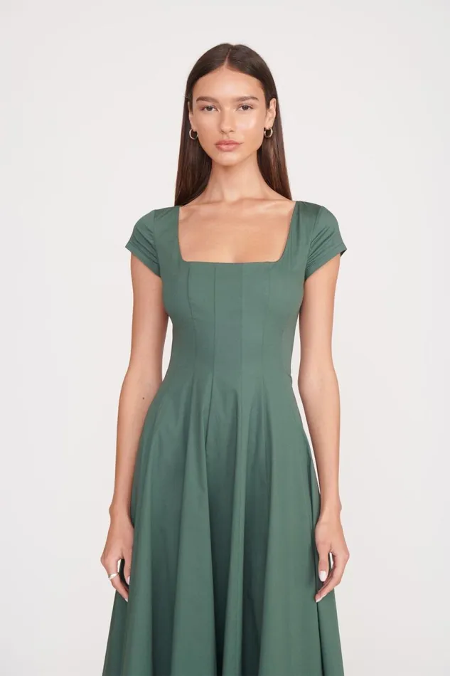 Women STAUD Dresses SHORT SLEEVE WELLS DRESS PINE Women STAUD Dresses SHORT SLEEVE WELLS DRESS PINE