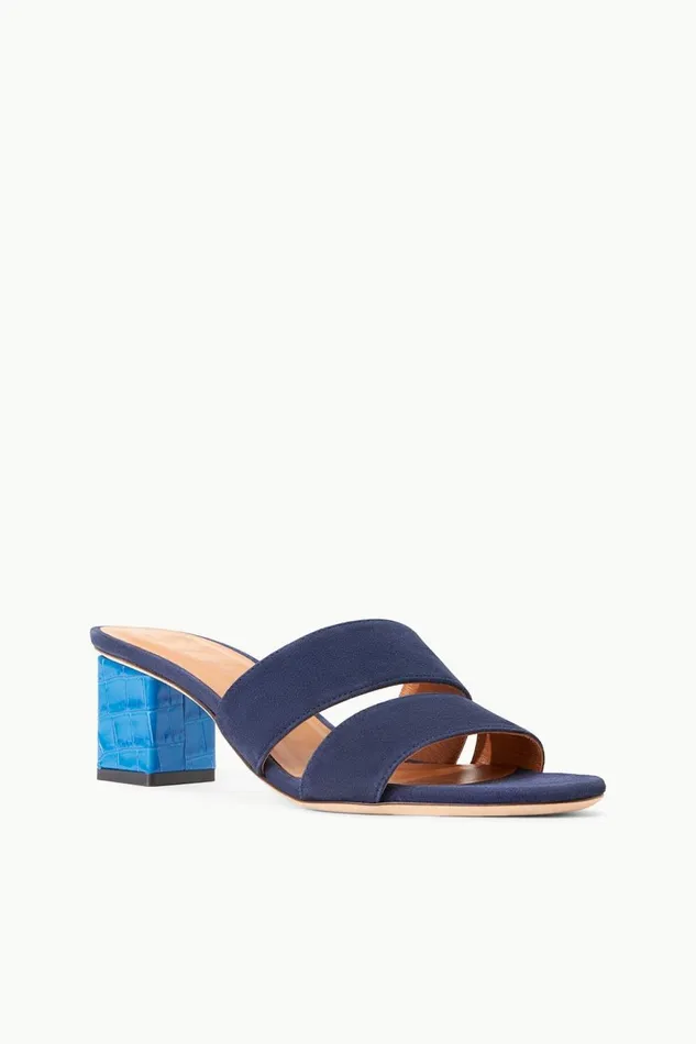 Women STAUD Heels JULES BLOCK HEEL INK ISLAND BLUE