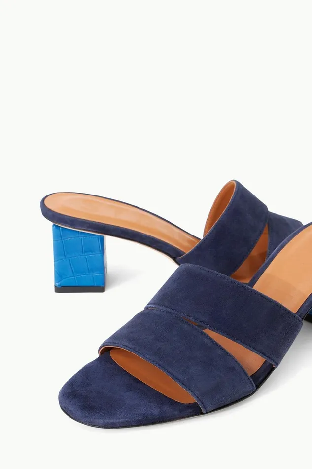 Women STAUD Heels JULES BLOCK HEEL INK ISLAND BLUE
