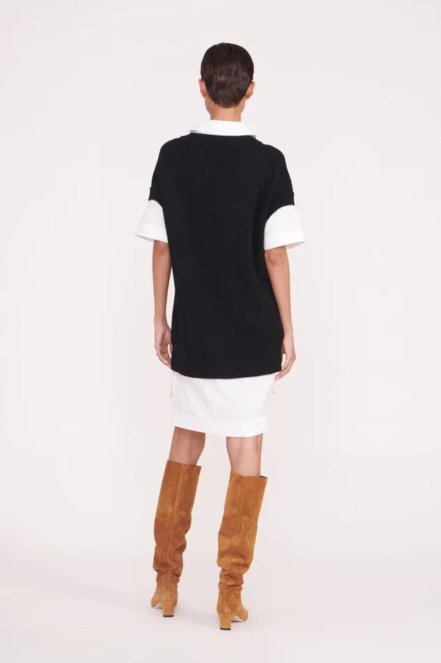 Women STAUD Knits BRIDGET DRESS BLACK WHITE Women STAUD Knits BRIDGET DRESS BLACK WHITE