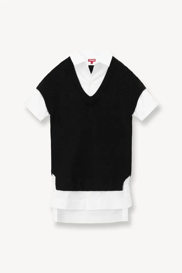 Women STAUD Knits BRIDGET DRESS BLACK WHITE Women STAUD Knits BRIDGET DRESS BLACK WHITE
