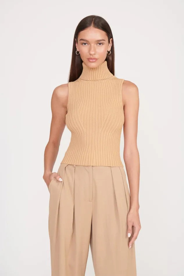 Women STAUD Knits CALLUM TOP CAMEL Women STAUD Knits CALLUM TOP CAMEL