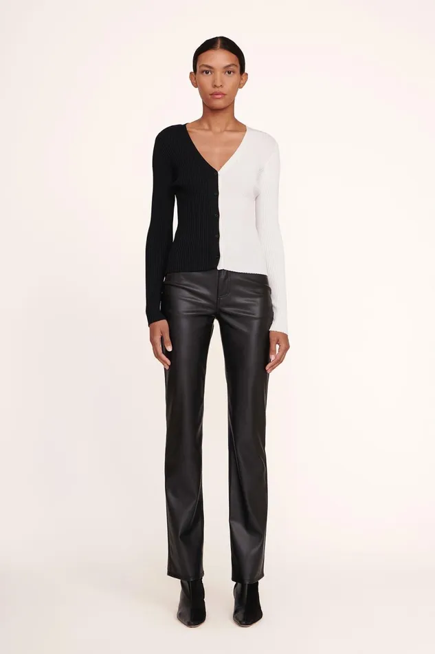 Women STAUD Knits CARGO SWEATER BLACK WHITE