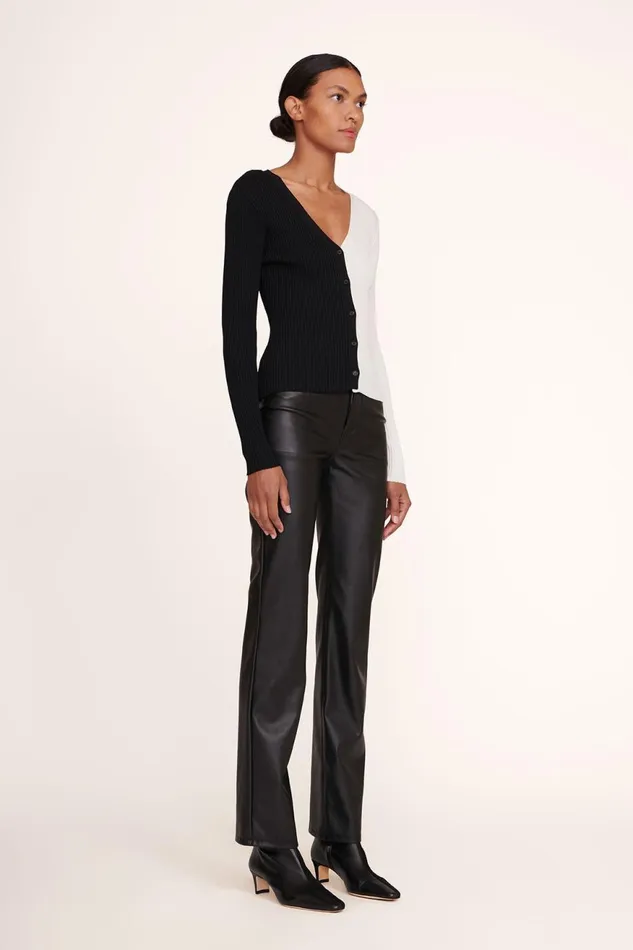 Women STAUD Knits CARGO SWEATER BLACK WHITE