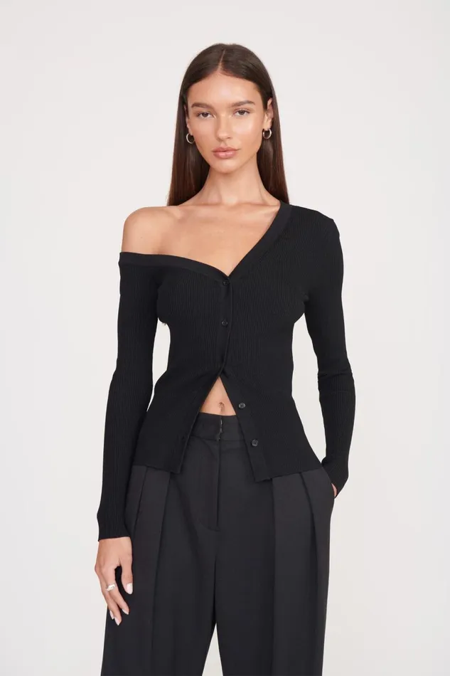 Women STAUD Knits CRAFTSMAN SWEATER BLACK