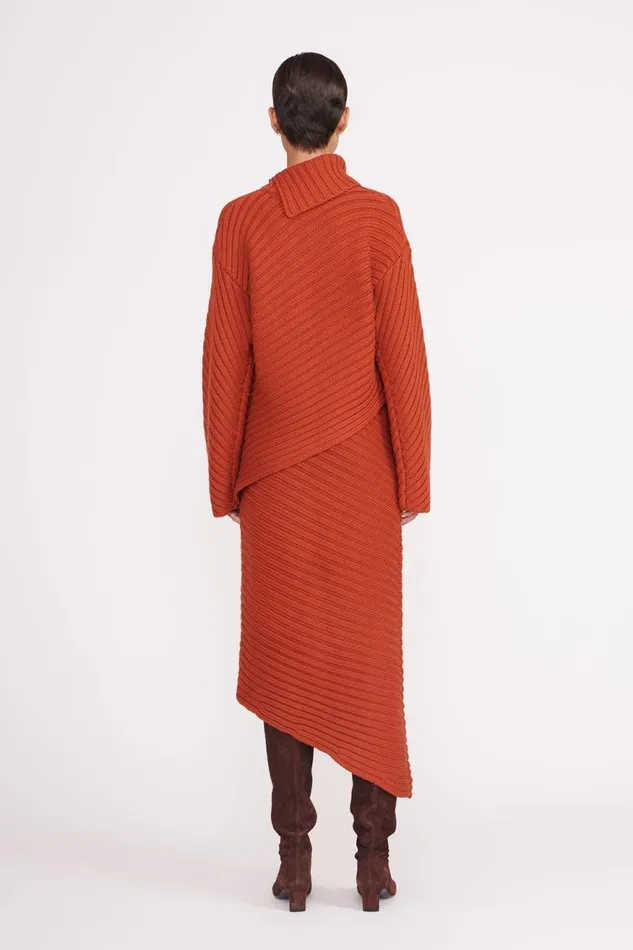Women STAUD Knits ENGRAVE SWEATER CINNAMON Women STAUD Knits ENGRAVE SWEATER CINNAMON