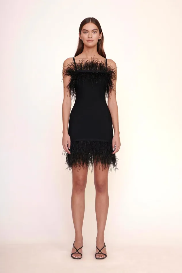 Women STAUD Knits ETTA DRESS BLACK