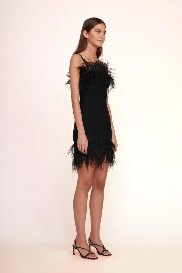 Women STAUD Knits ETTA DRESS BLACK