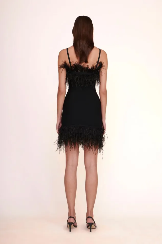 Women STAUD Knits ETTA DRESS BLACK