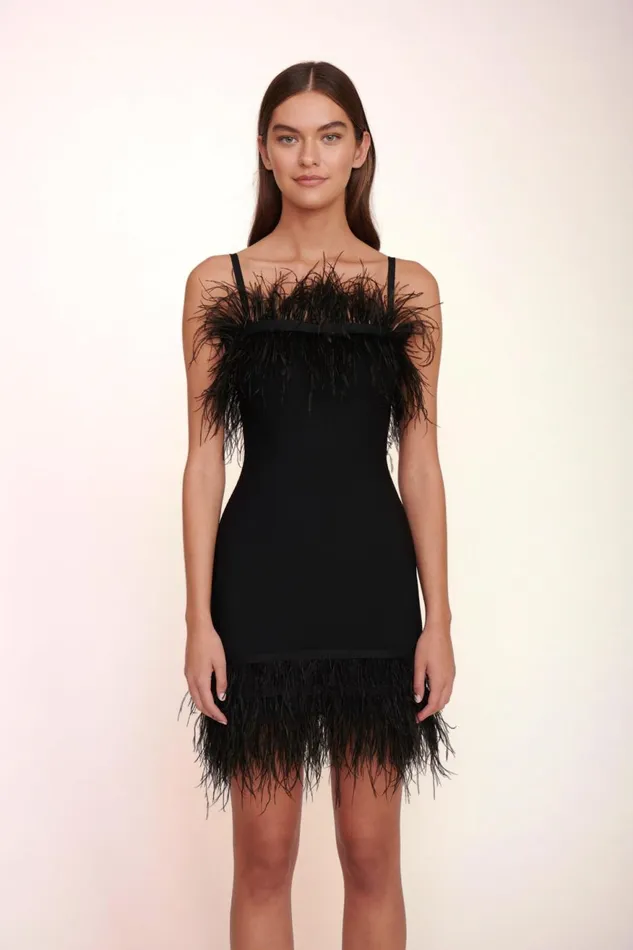 Women STAUD Knits ETTA DRESS BLACK