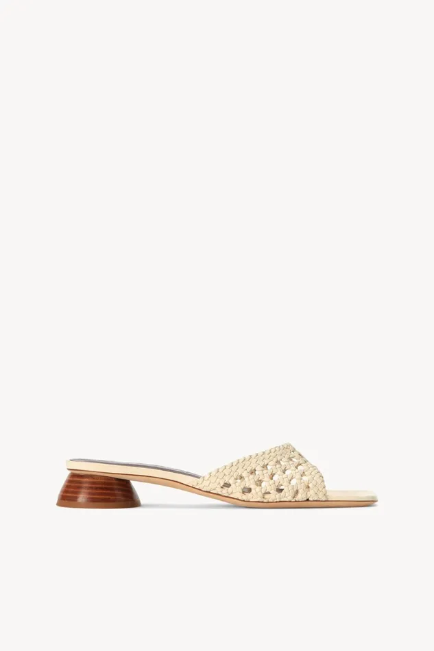 Women STAUD Mules and Flats SIMONE CROCHET HEEL CREAM