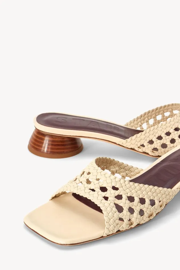 Women STAUD Mules and Flats SIMONE CROCHET HEEL CREAM Women STAUD Mules and Flats SIMONE CROCHET HEEL CREAM