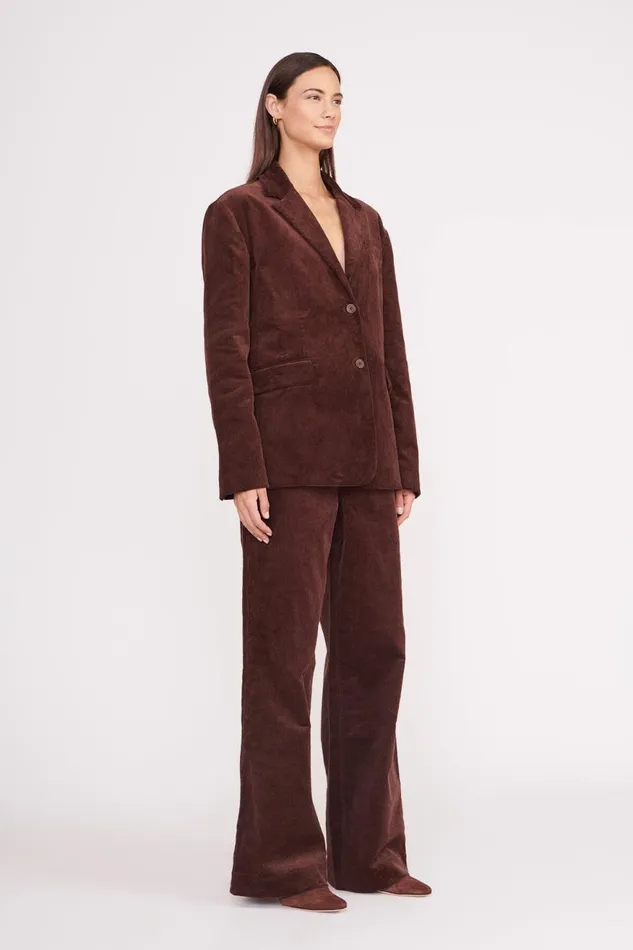 Women STAUD Outerwear and Jackets TREK OVERSIZED BLAZER MAHOGANY