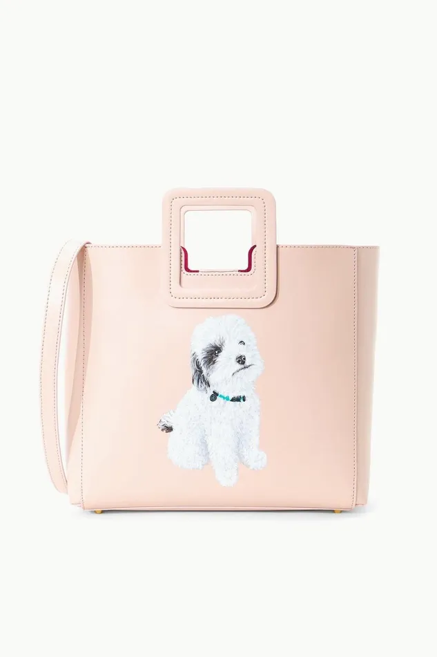 Women STAUD Pet Handbags CUSTOM SHIRLEY LEATHER BAG BLUSH