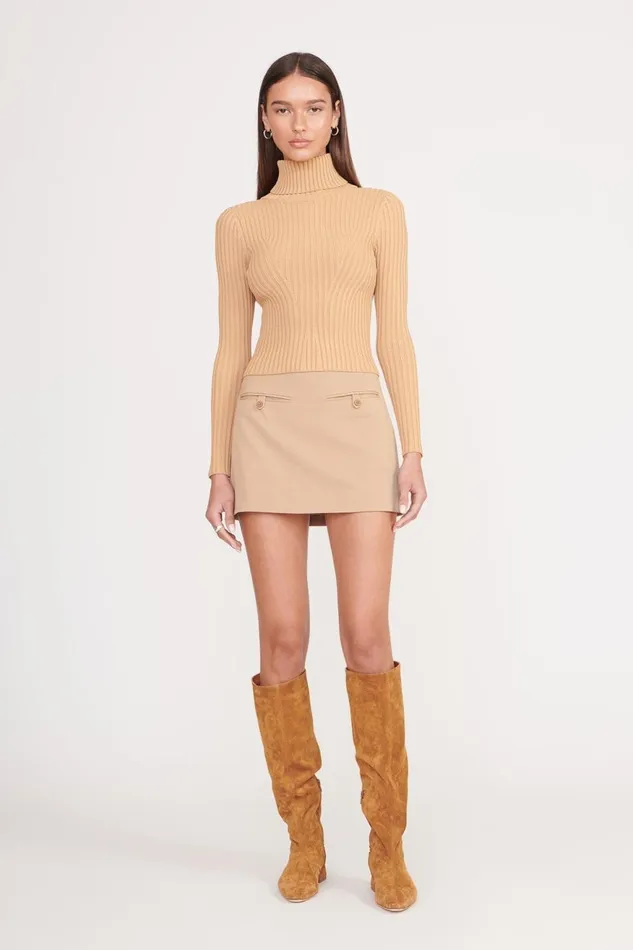 Women STAUD Skirts ANNETTE SKIRT CAMEL