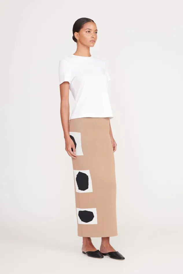 Women STAUD Skirts KARINA SKIRT CAMEL GEOSCAPE Women STAUD Skirts KARINA SKIRT CAMEL GEOSCAPE