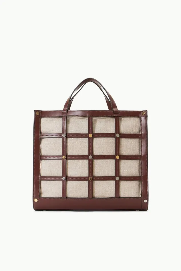 Women STAUD Swim EMMA TOTE MAHOGANY NATURAL
