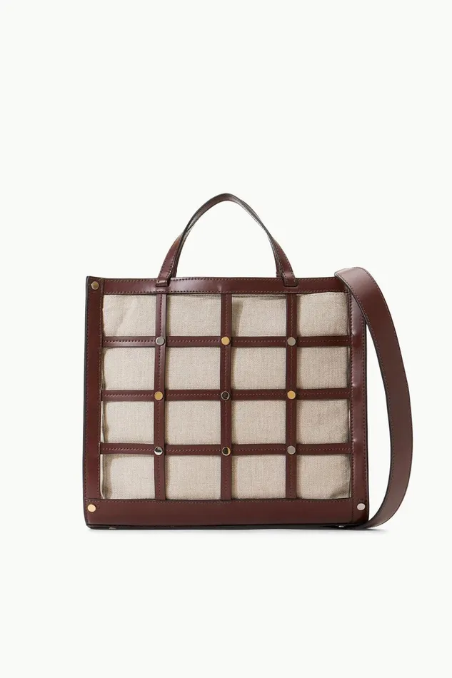 Women STAUD Swim EMMA TOTE MAHOGANY NATURAL Women STAUD Swim EMMA TOTE MAHOGANY NATURAL
