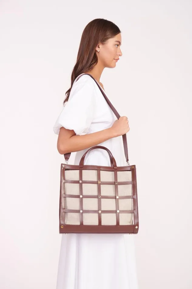 Women STAUD Swim EMMA TOTE MAHOGANY NATURAL Women STAUD Swim EMMA TOTE MAHOGANY NATURAL