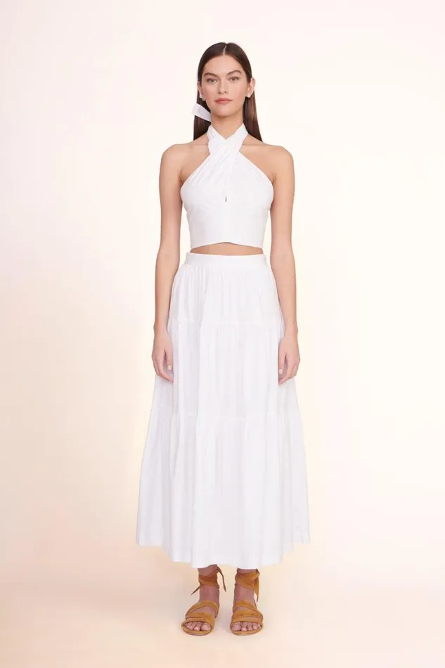 Women STAUD Tops SMOCKED KAI TOP WHITE Women STAUD Tops SMOCKED KAI TOP WHITE