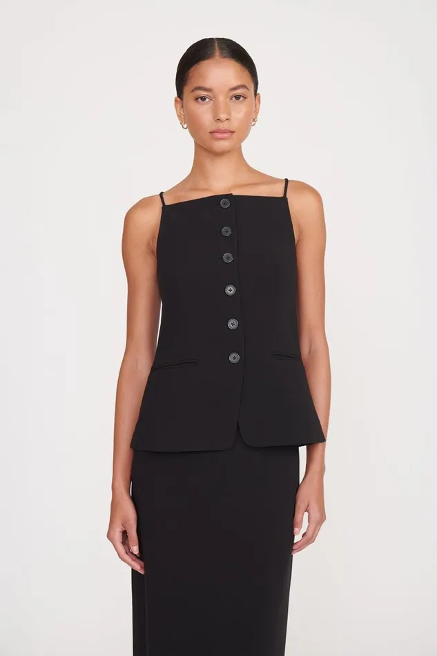 Women STAUD Tops UNA TOP BLACK