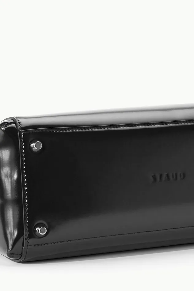 Women STAUD Totes SHIRLEY LEATHER BAG BLACK POLISHED Women STAUD Totes SHIRLEY LEATHER BAG BLACK POLISHED