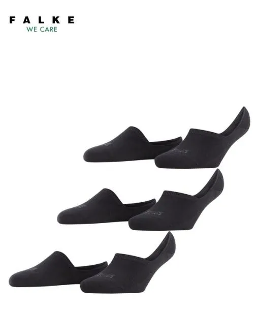 Women Step 3Pack Women No Show Socks Black FALKE No Show Socks