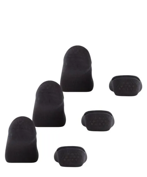 Women Step 3Pack Women No Show Socks Black FALKE No Show Socks