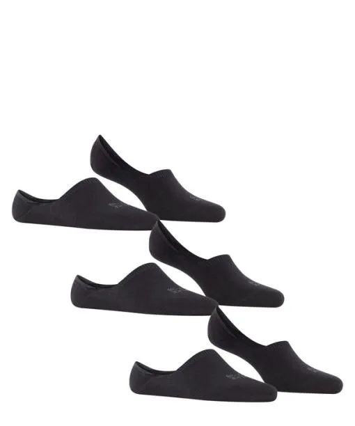 Women Step 3Pack Women No Show Socks Black FALKE No Show Socks
