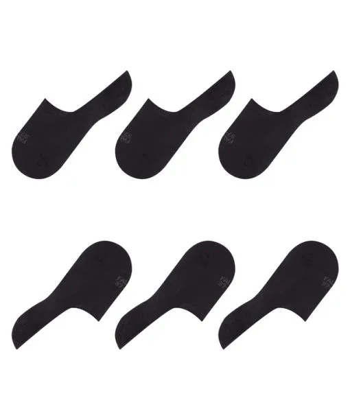 Women Step 3Pack Women No Show Socks Black FALKE No Show Socks