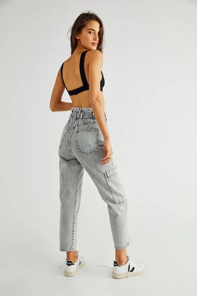 Women StraightLeg Jeans Free People Citizens Of Humanity Annika Patch Pocket Jeans Nevis Grey
