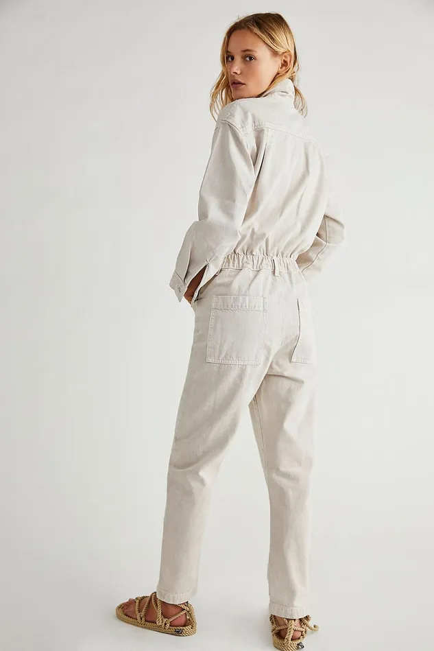 Women StraightLeg Jeans Free People Citizens Of Humanity Liu Jumpsuit Desert Haze